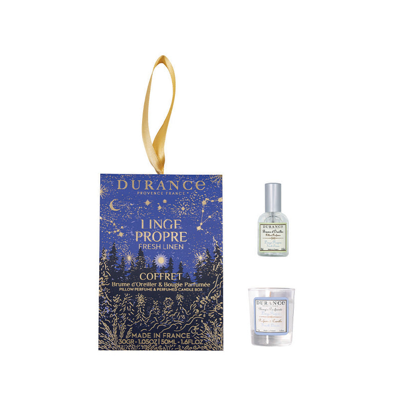 Coffret brume d'oreiller et bougie Linge Propre Durance