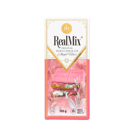 Tablette de chocolat ruby barbe à papa Dubai 100g RealMix