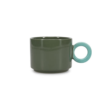 Tasse en grès 28cl vert Lou Ona