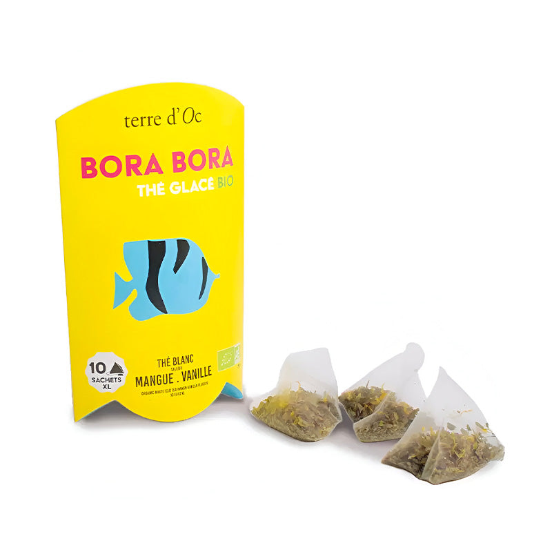 Thé blanc glacé Bio mangue et vanille Bora Bora Terre d'Oc
