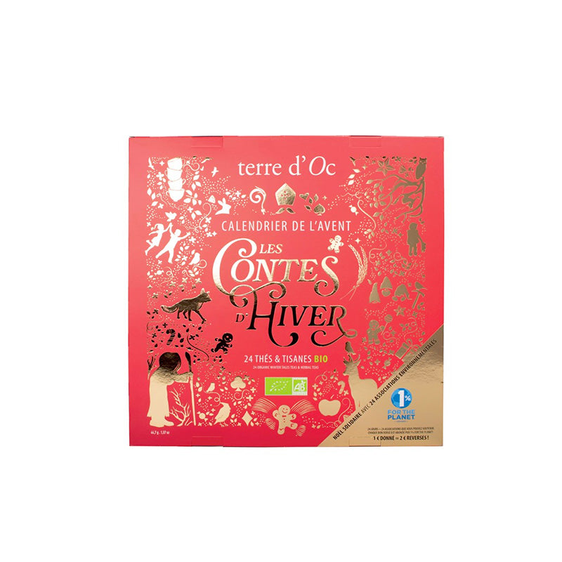 Calendrier de l'Avent 24 sachets de thés & infusions bio Terre d'oc