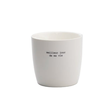 Mug Meilleur jour de ma vie blanc en porcelaine 300ml Sogne