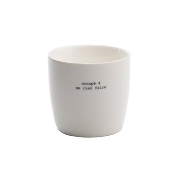 Mug Occupé à ne rien faire blanc en porcelaine 300ml Sogne