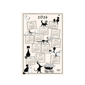 Torchon 48x72cm Calendrier 2026 Dubout Winkler