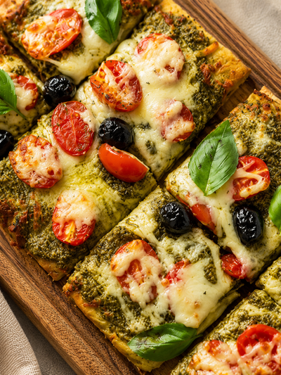 Pinsa Pesto & Mozzarella