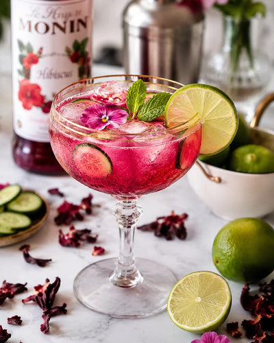 Mocktail Hibiscus & Concombre