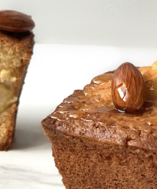 Mini cake d’automne : pommes, miel, amandes