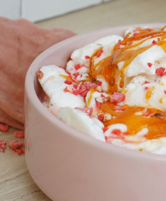 Ile flottante aux pralines roses