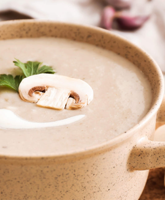 Velouté de châtaignes et champignons