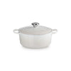 Cocotte ronde en fonte émaillée de 24 cm meringue Le Creuset