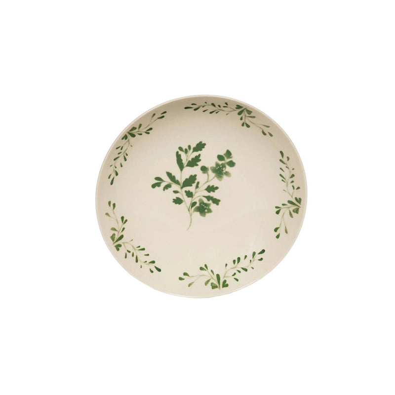 Assiette colotte vert en grès 22cm Appoline Table Passion