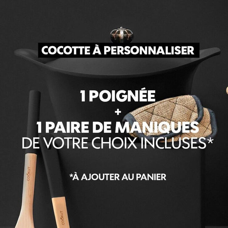 Cocotte personnalisable en métal 28 cm myrtille L'Incroyable Cookut