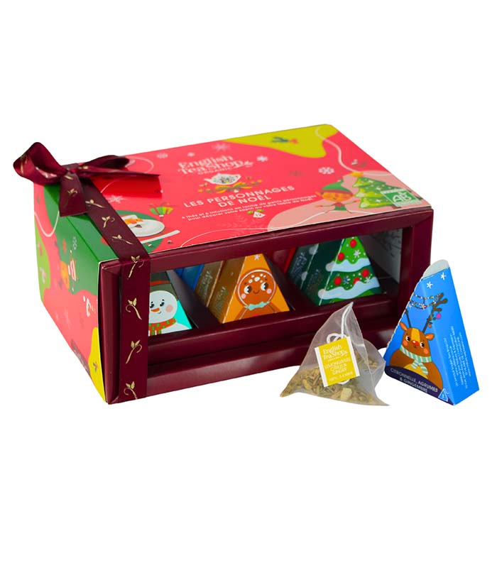 Coffret personnages de Noël à décorer 12 sachets 6 mélanges English Tea Shop