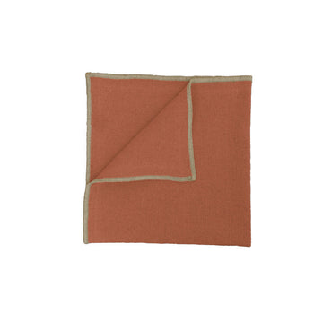 Serviette de table en lin et coton 40 cm terre brûlée Corte Haomy