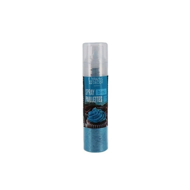 Spray Paillettes Bleu 8 g Patisdécor