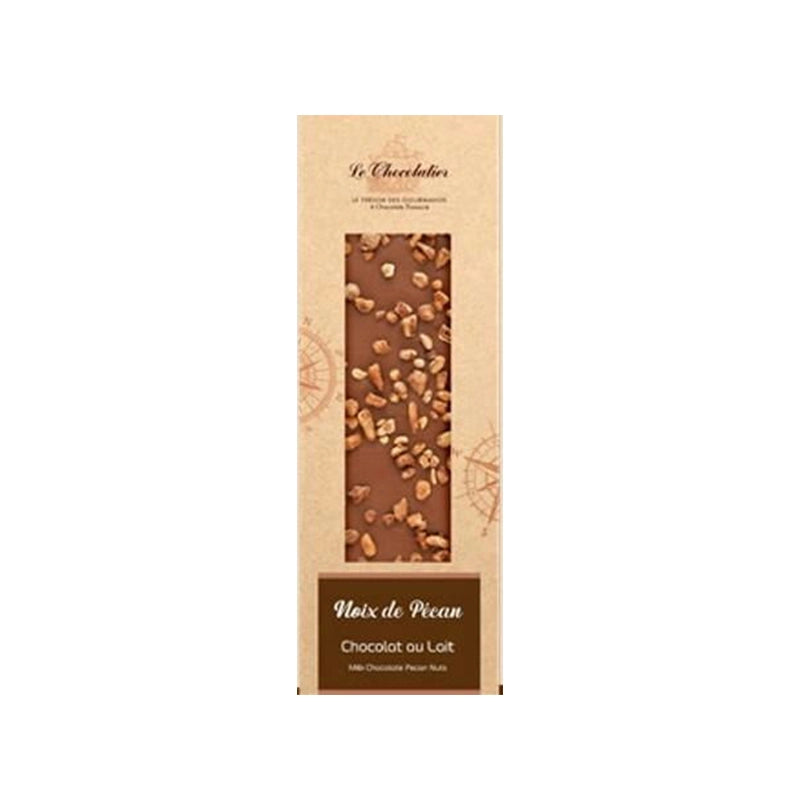 Tablette de chocolat au lait avec des noix de pécan Le Chocolatier