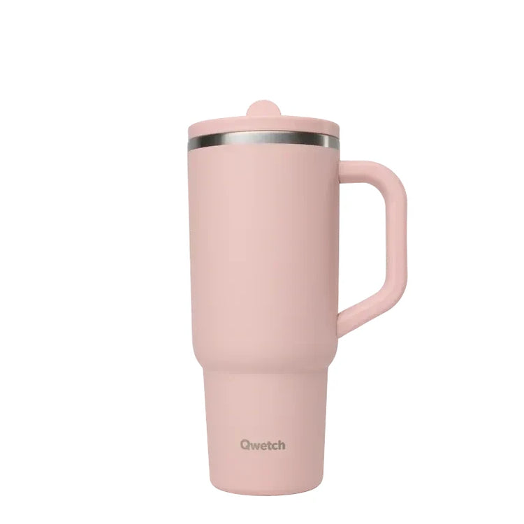 Travel cup isotherme en inox 900ml rose Qwetch