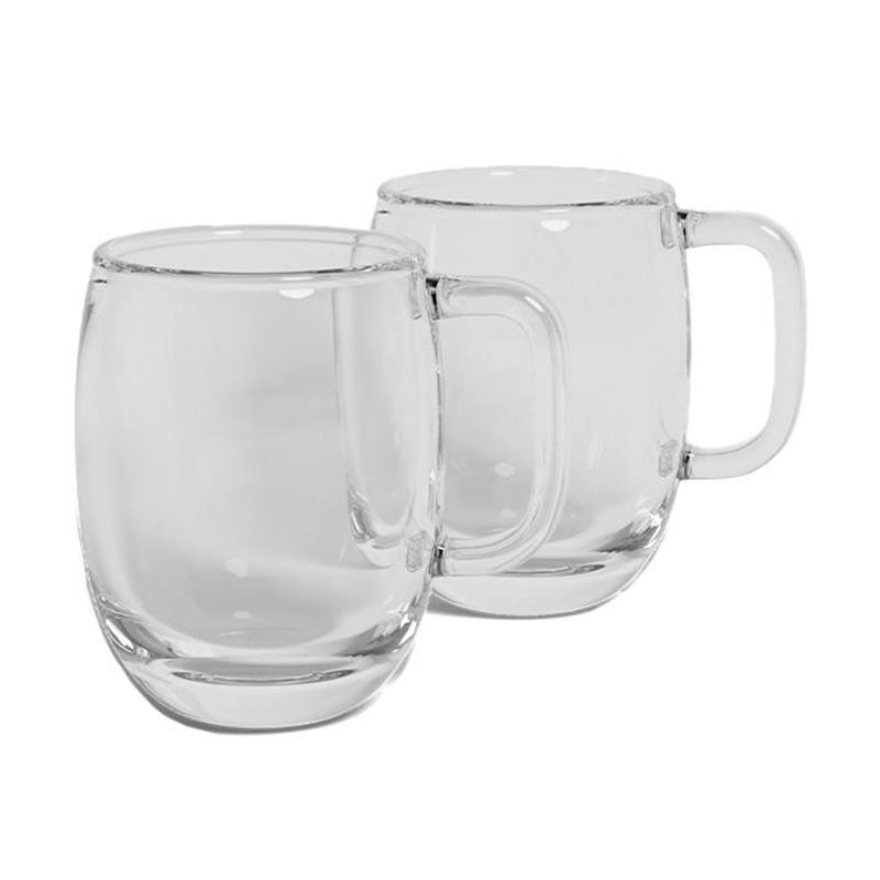 2 tasses transparentes verre 35cl