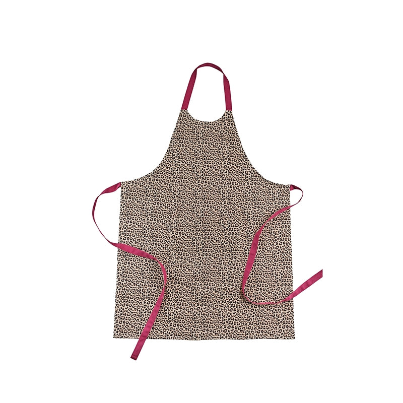 Tablier en coton pour femme Léopard Prune Les Tabliers de Julie Andrieu