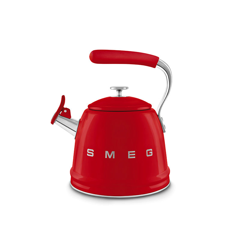 Bouilloire sifflante 2,3 L Rouge Années 50 Smeg