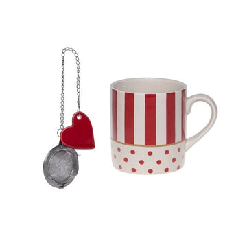 Mug avec infuseur Candy grès 35cl rouge collection Candy Bastide Diffusion
