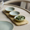 Plateau en bambou avec 3 bols vert pur Shoku