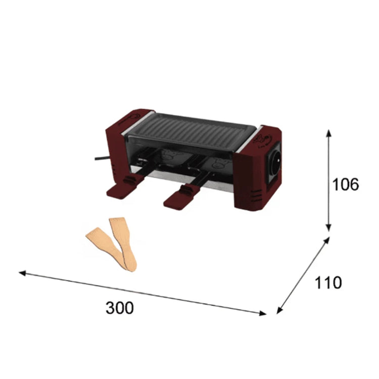 Appareil à raclette rouge pour 2 Happy Connect Meuuuh Little Balance