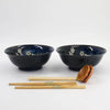 Coffret à ramen de 6 pièces en porcelaine et bois Sakura Cobalt Bleu Tokyo Design