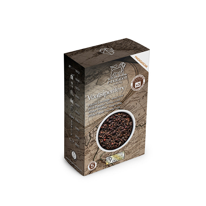 3 sachets de poivre sauvage Voatsiperifery de Madagascar 60g Peugeot