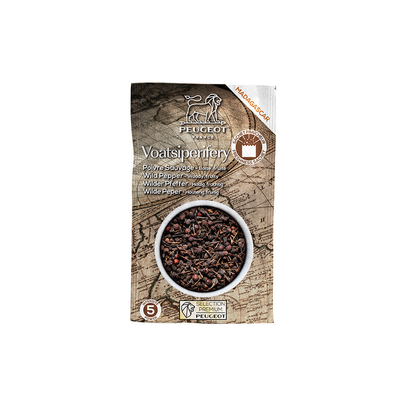 3 sachets de poivre sauvage Voatsiperifery de Madagascar 60g Peugeot