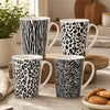 Coffret de 4 mugs en porcelaine de 40 cl Savane Table Passion