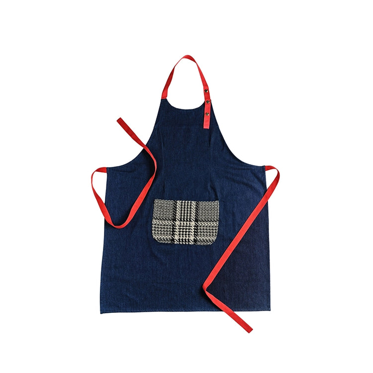 Tablier en coton pour femme Denim Dipsyrex Pink Les Tabliers de Julie Andrieu