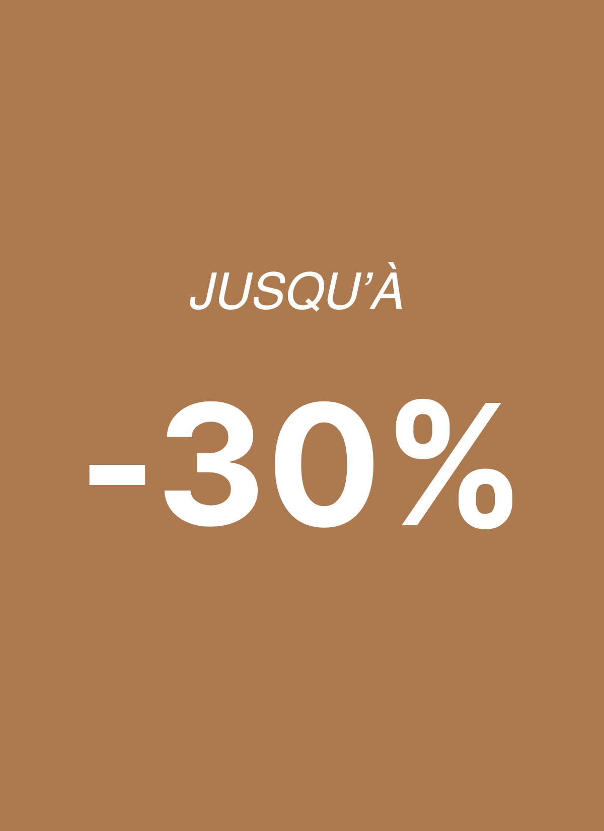 Les bonnes affaires jusqu'à -30%
