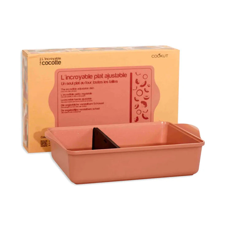 Plat à four en métal 40 cm rose L'Incroyable Cookut