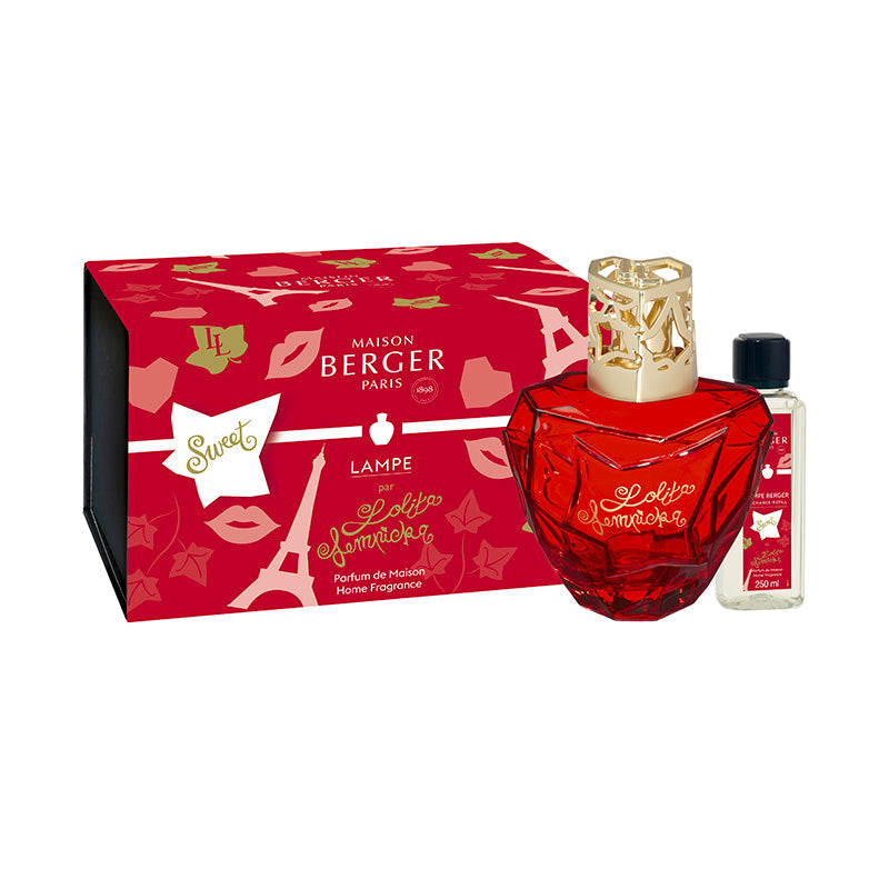 Coffret lampe berger Sweet Lolita rouge 250ml Maison Berger