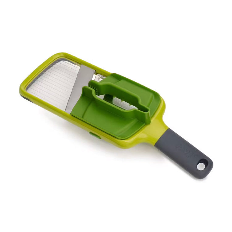 Mandoline 3 en 1 en acier inoxydable vert Multi-Grip Joseph Joseph