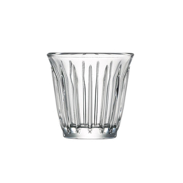 Coffret 6 tasses en verre pressé 10 cl Zinc La Rochère