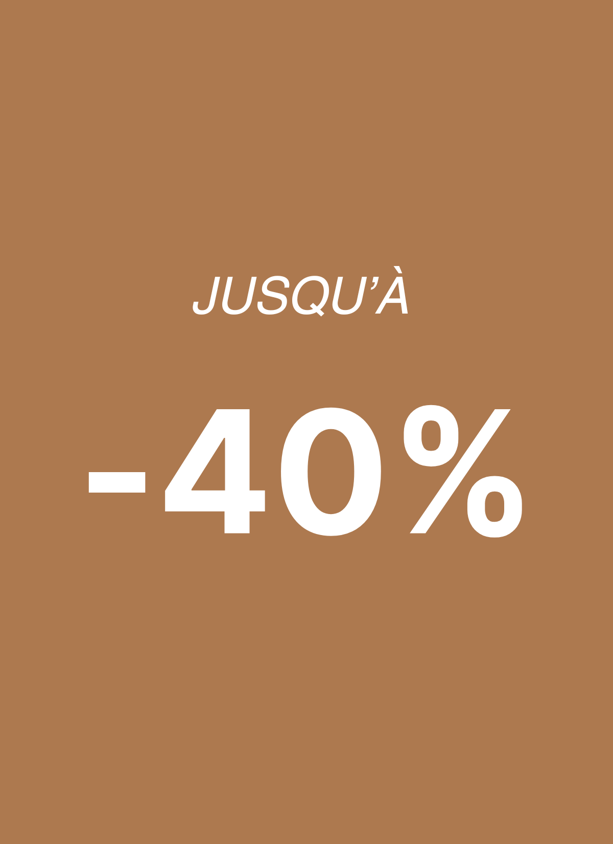 Les bonnes affaires jusqu'à -40%