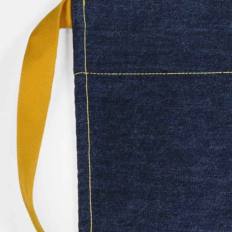 Demi-tablier en coton Denim Yellow Les Tabliers de Julie Andrieu