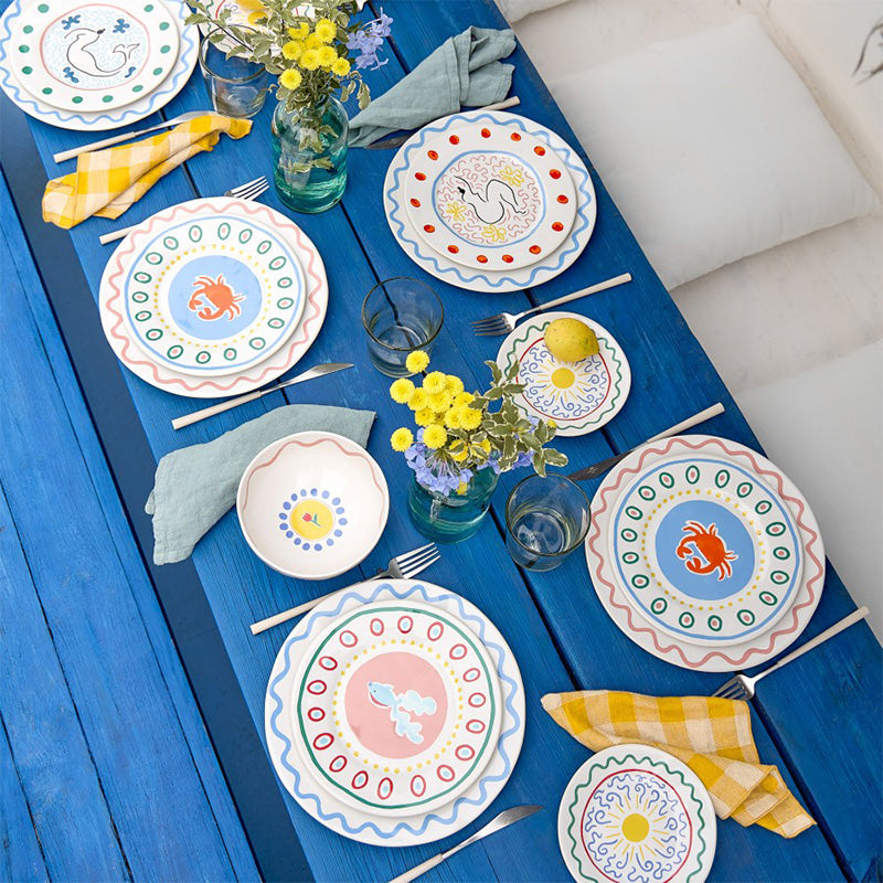 6 assiettes à dessert sirène en grès 22,1cm Summer Bliss Costa Nova