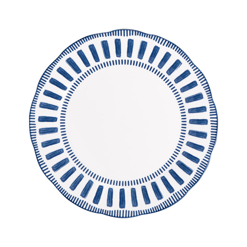 Assiette calotte porcelaine 22cm bleue Napoli Table Passion