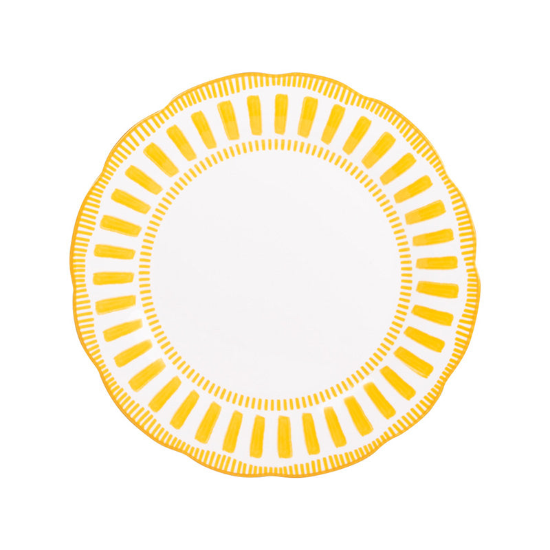 Assiette calotte porcelaine 22cm jaune Napoli Table Passion