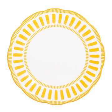 Assiette plate porcelaine 27cm jaune Napoli Table Passion