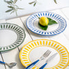 Assiette plate porcelaine 27cm jaune Napoli Table Passion