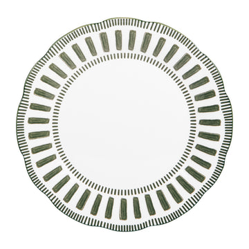 Assiette plate porcelaine 27cm verte Napoli Table Passion