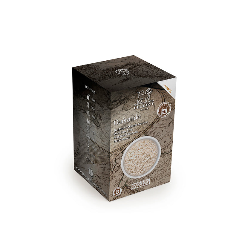 6 sachets de sel marin gris de Guérande 300g Peugeot