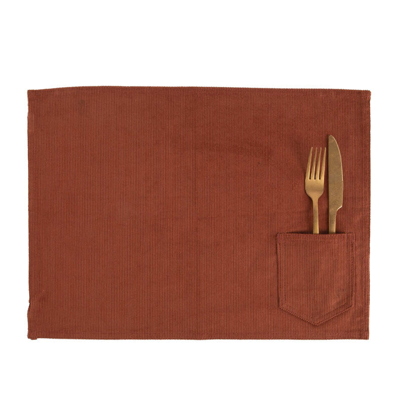 Set de table avec poche 33x45cm Cognac Velmar Tiseco