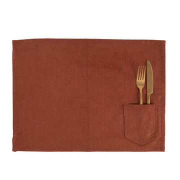 Set de table avec poche 33x45cm Cognac Velmar Tiseco