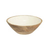Saladier en bois de manguier de 30 cm blanc Inaya Atmosphera