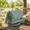 Sac repas isotherme double compartiment de 8.5L vert Five